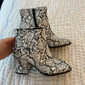 Snakeskin Booties